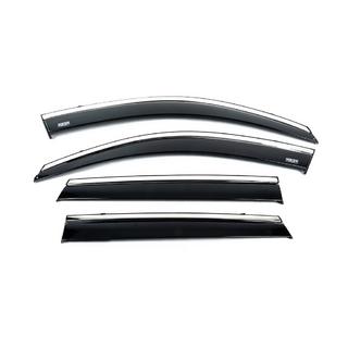 Window deflectors with chrome trim (4 pcs, Niken) Kia Sorento II XM 2009-2014 photo 4