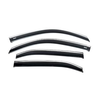 Window deflectors with chrome trim (4 pcs, Niken) photo 2