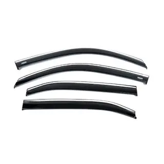 Window deflectors with chrome trim (4 pcs, Niken) photo 2