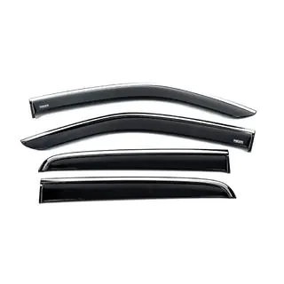 Window deflectors with chrome trim (4 pcs, Niken)