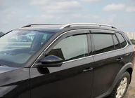 Skoda Kamiq 2019- Window deflectors with chrome trim (2019-2023, 4 pcs, Niken) photo 1