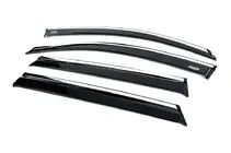 Skoda Kamiq 2019- Window deflectors with chrome trim (2019-2023, 4 pcs, Niken) photo 3
