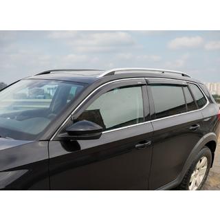 Window deflectors with chrome trim (2019-2023, 4 pcs, Niken) photo 1