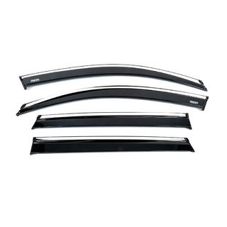 Window deflectors with chrome trim (2019-2023, 4 pcs, Niken) photo 2