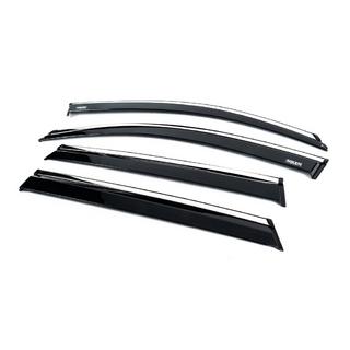 Window deflectors with chrome trim (2019-2023, 4 pcs, Niken) photo 3