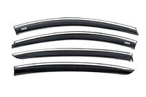 Renault Fluence 2009-2016 Window deflectors with chrome trim (4 pcs, Niken) photo 2