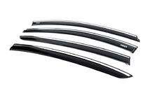 Renault Fluence 2009-2016 Window deflectors with chrome trim (4 pcs, Niken) photo 7