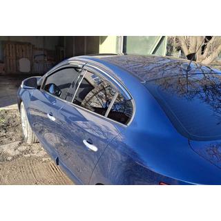 Window deflectors with chrome trim (4 pcs, Niken) photo 4