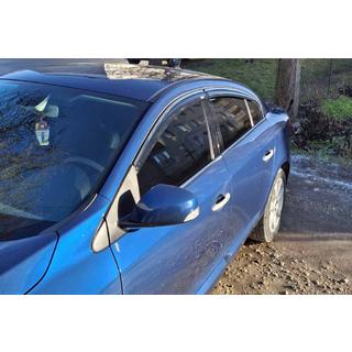 Window deflectors with chrome trim (4 pcs, Niken)