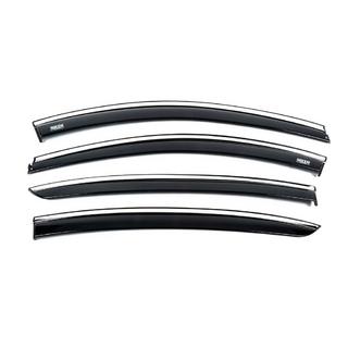 Window deflectors with chrome trim (4 pcs, Niken) photo 2