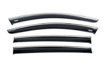 Dacia Sandero 2021- Window deflectors with chrome trim (4 pcs, Niken) photo 1