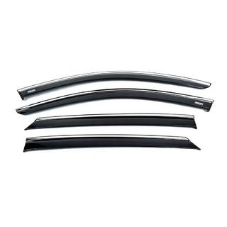 Window deflectors with chrome trim (4 pcs, Niken) Opel Astra L 2022- photo 1