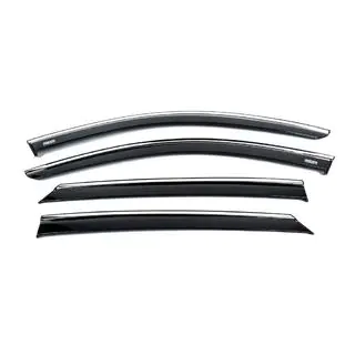 Window deflectors with chrome trim (4 pcs, Niken)