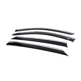 Window deflectors with chrome trim (4 pcs, Niken) Opel Astra L 2022- photo 2