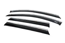 Hyundai I-20 2020- Window deflectors with chrome trim (4 pcs, Niken) photo 2