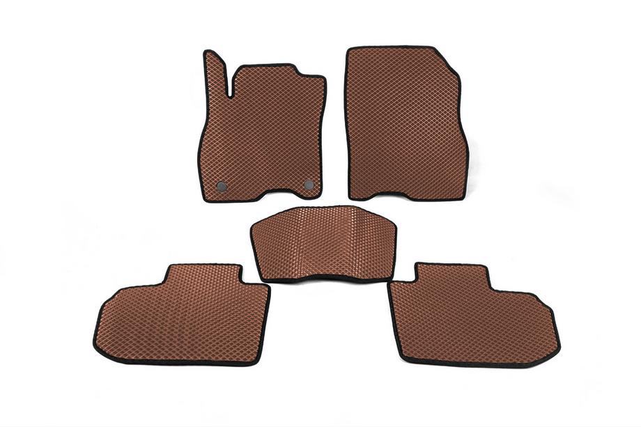 Nissan Leaf 2017- EVA Floor Mats (Brown) Image