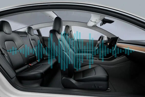 What is an active noise reduction system in a car and how does it work?