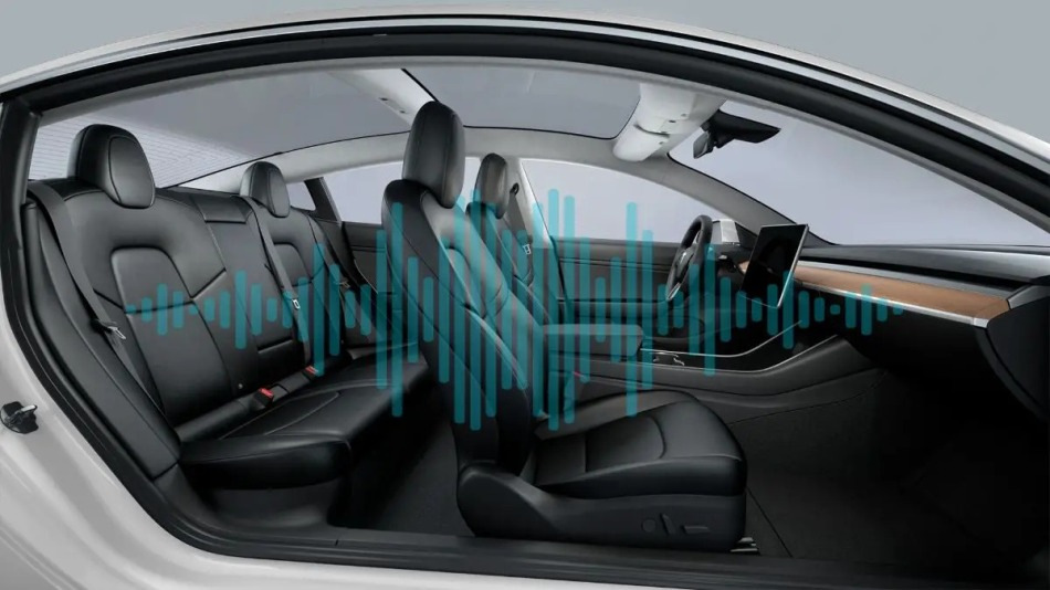 What is an active noise reduction system in a car and how does it work?