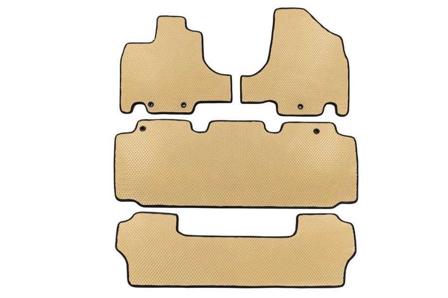 Honda Odyssey 2010–2017 Floor Mats (3 Rows, EVA, Beige) Image