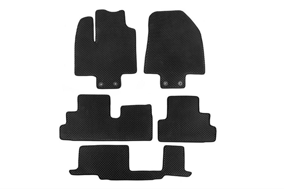 Infiniti QX60 2022- Floor Mats (3 Rows, EVA, Black) Image