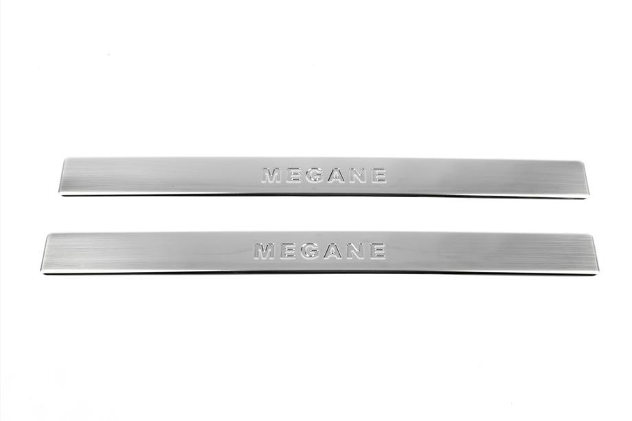 Renault Megane I 1996-2004 Door Sill Covers OmsaLine (2 pcs, Stainless Steel) Photo 2