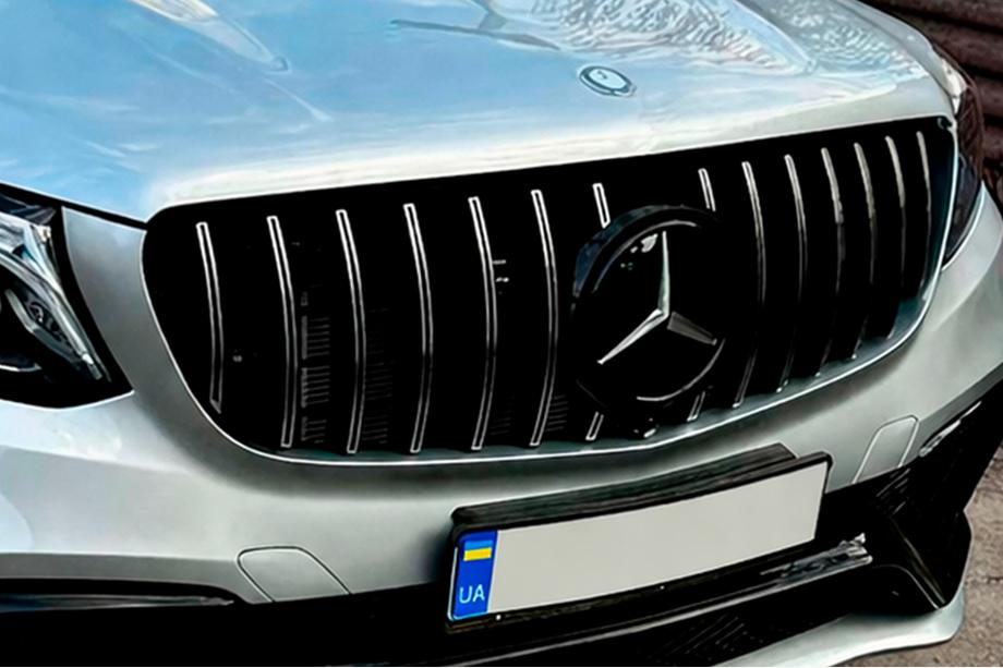Mercedes GLE/ML class W166 2011-2018 Front emblem under glass, black trim a0008880111 (For GLE) Photo 2