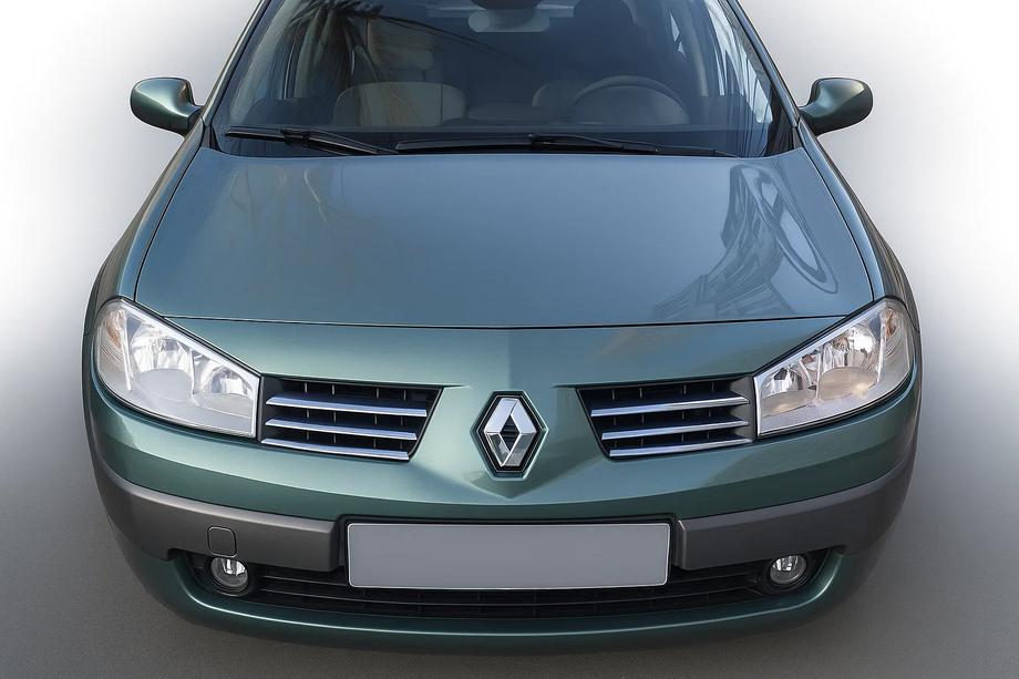 Renault Megane II 2004-2009 Chrome Grille Covers (Model 2004-2006, 6 pcs, Stainless Steel) OmsaLine - Italian Stainless Steel Image