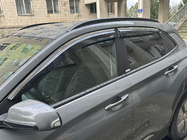 Hyundai Kona 2023- Window deflectors with chrome trim (4 pcs, Niken) photo 2