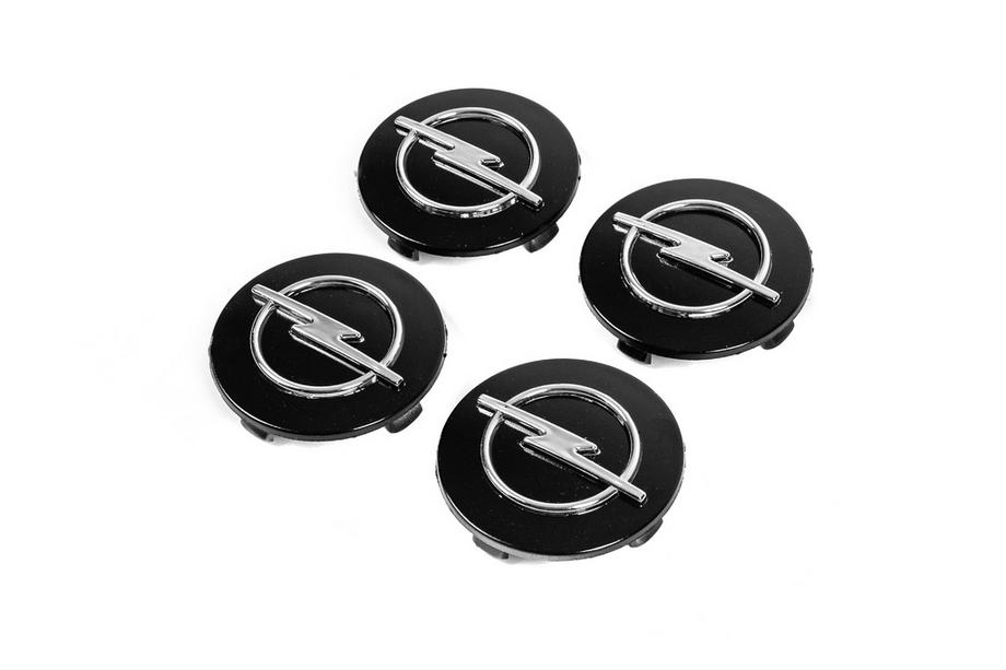 Opel Wheel center caps 65/58mm op6558b (black, 4 pcs) Image