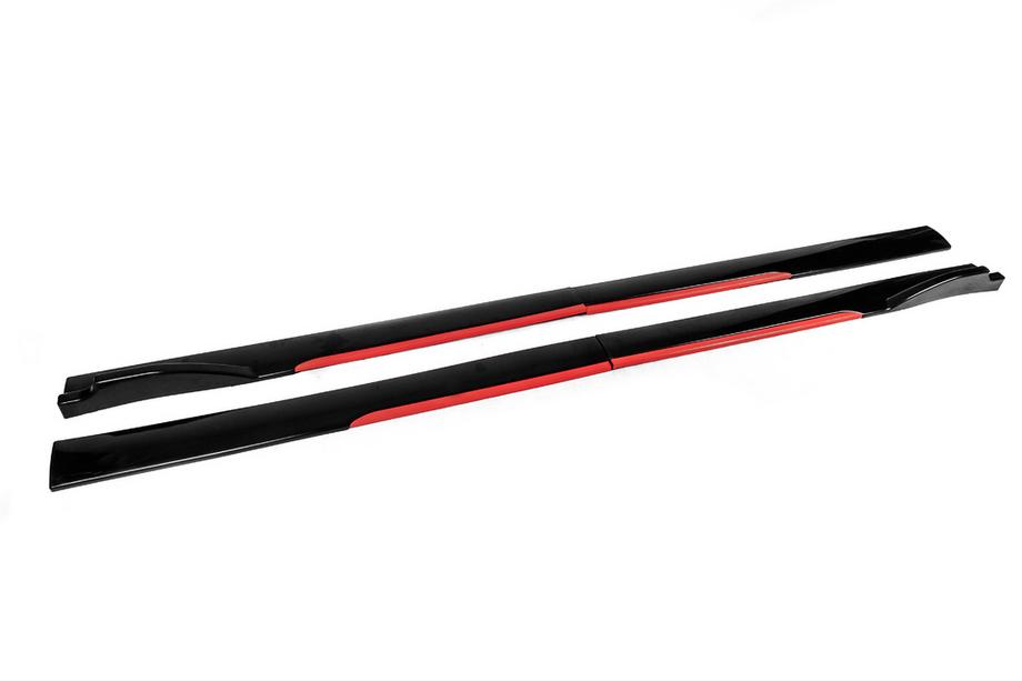 Universal Side Skirt Extensions Niken Red (ABS) (4pcs) Photo 4