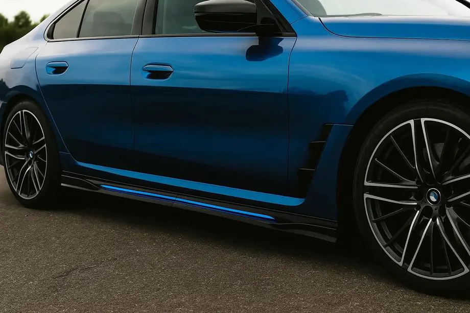 Universal Side Skirt Extensions Niken Blue (ABS) (4pcs) Photo 1