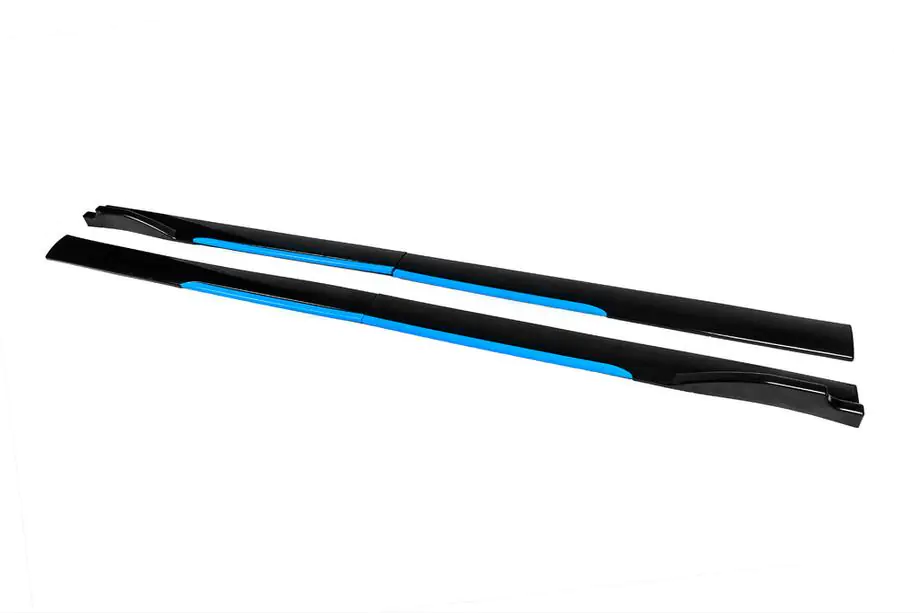 Universal Side Skirt Extensions Niken Blue (ABS) (4pcs) Photo 2