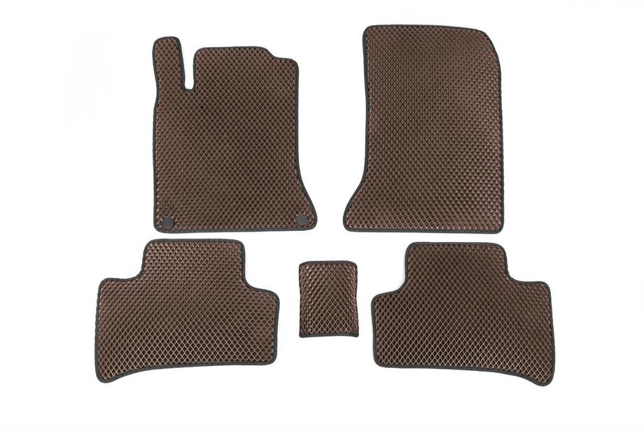 Mercedes B-class W246 2011-2018 EVA Floor Mats (2014-2018, Electric, Brown) Image
