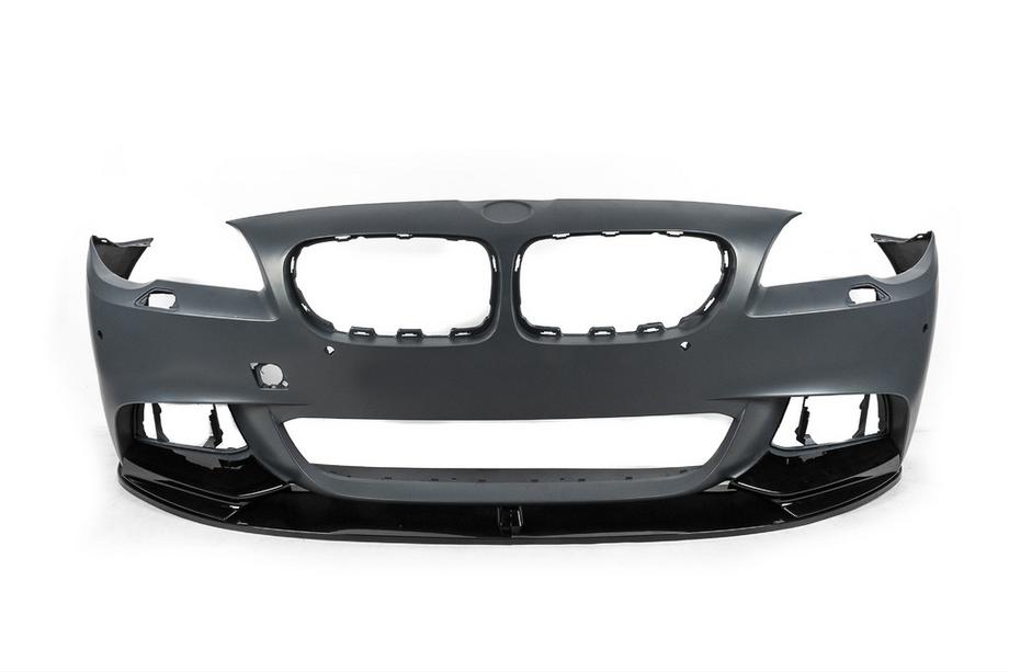 BMW 5 Series F10/F11 2010–2016 Front Bumper Lip DPT V-1 (for M-Performance, Gloss Black) Photo 7
