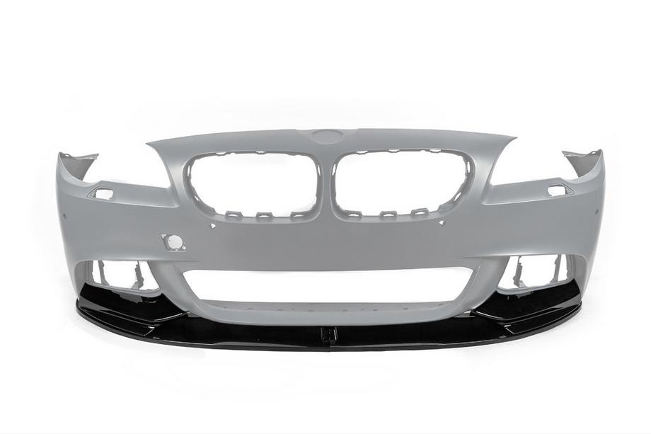 BMW 5 Series F10/F11 2010–2016 Front Bumper Lip DPT V-1 (for M-Performance, Gloss Black) Photo 4