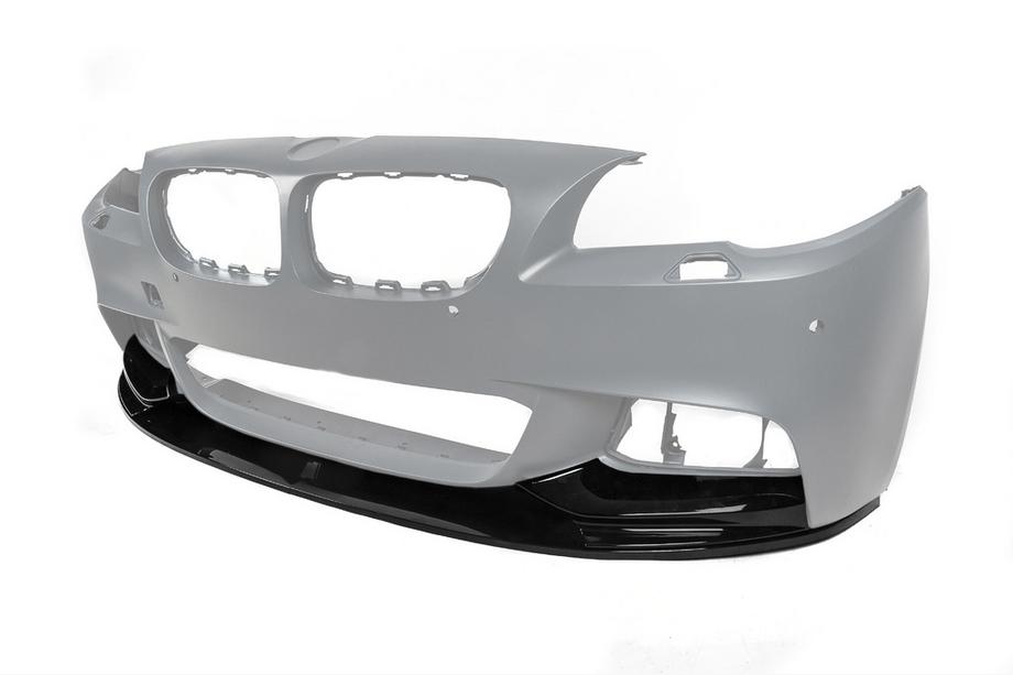 BMW 5 Series F10/F11 2010–2016 Front Bumper Lip DPT V-1 (for M-Performance, Gloss Black) Photo 6