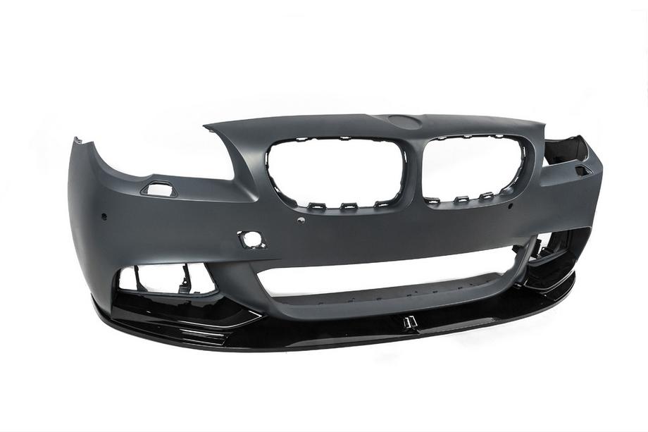 BMW 5 Series F10/F11 2010–2016 Front Bumper Lip DPT V-1 (for M-Performance, Gloss Black) Photo 11