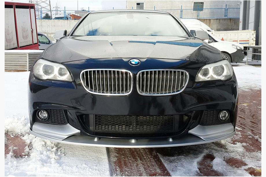 BMW 5 Series F10/F11 2010–2016 Front Bumper Lip DPT V-2 (for M-Performance, Gloss Black) Photo 5