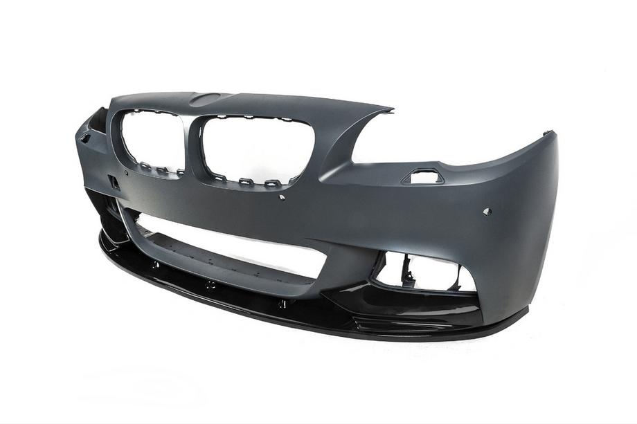 BMW 5 Series F10/F11 2010–2016 Front Bumper Lip DPT V-2 (for M-Performance, Gloss Black) Photo 12