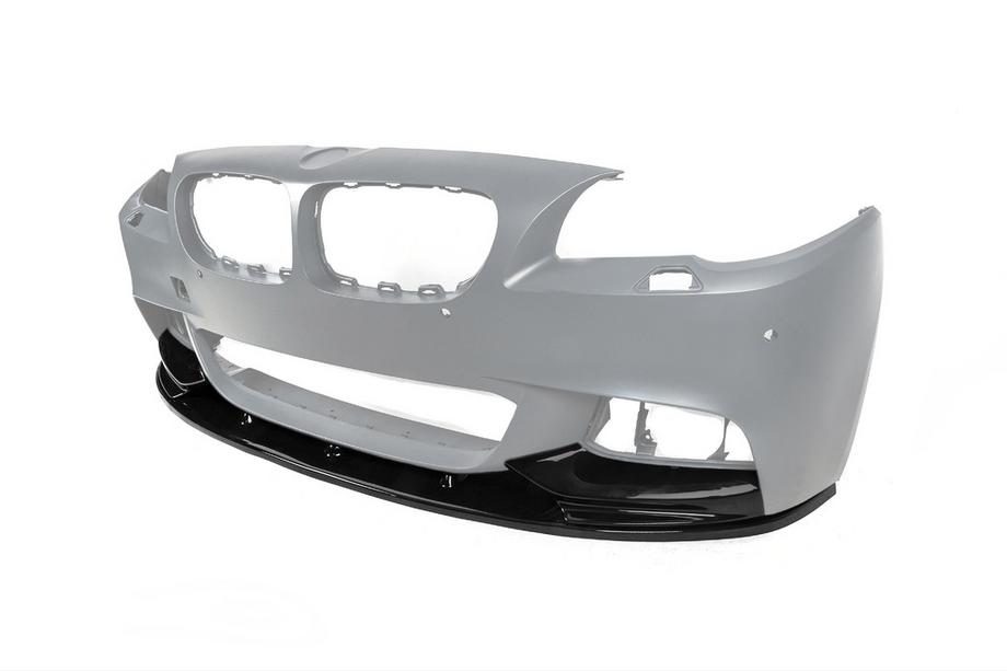 BMW 5 Series F10/F11 2010–2016 Front Bumper Lip DPT V-2 (for M-Performance, Gloss Black) Photo 9