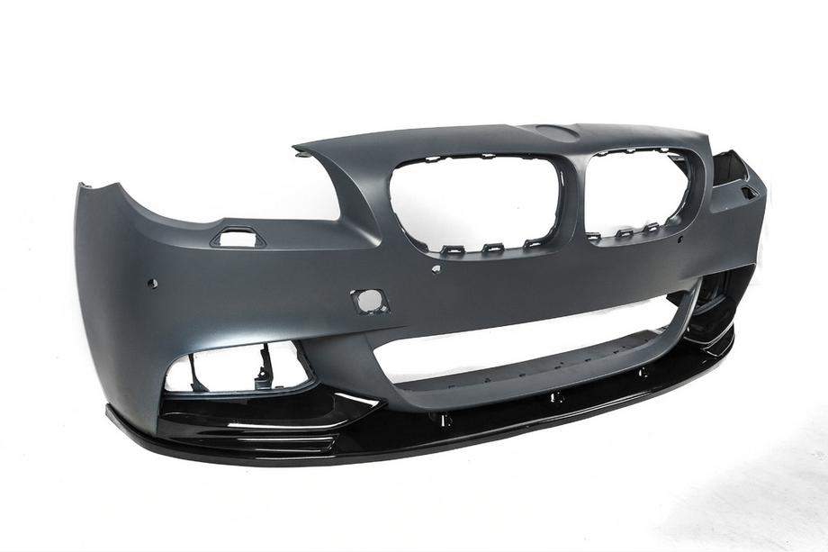 BMW 5 Series F10/F11 2010–2016 Front Bumper Lip DPT V-2 (for M-Performance, Gloss Black) Photo 13