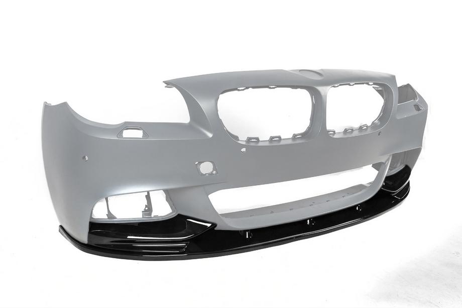 BMW 5 Series F10/F11 2010–2016 Front Bumper Lip DPT V-2 (for M-Performance, Gloss Black) Photo 8
