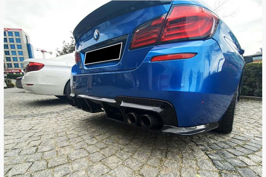 BMW 5 Series F10/F11 2010–2016 Rear Diffuser DPT V-1 (for M-Performance, Gloss Black) Image