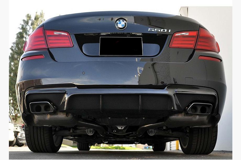 BMW 5 Series F10/F11 2010–2016 Rear Diffuser DPT V-2 (for M-Performance, Gloss Black) Image