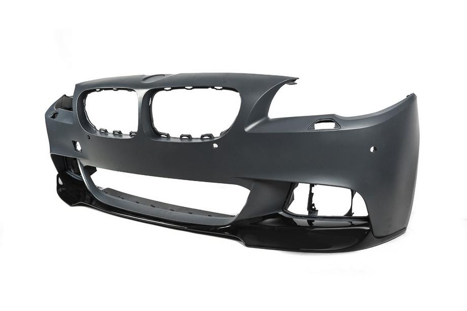 BMW 5 Series F10/F11 2010–2016 Front Bumper Lip DPT V-3 (For M-Performance, Gloss Black) Photo 13