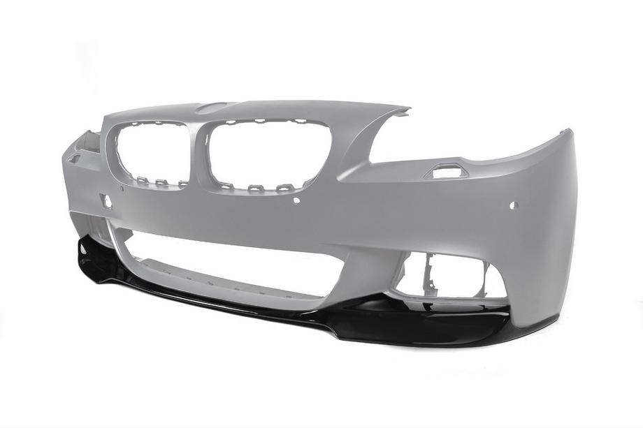 BMW 5 Series F10/F11 2010–2016 Front Bumper Lip DPT V-3 (For M-Performance, Gloss Black) Photo 10
