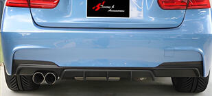 BMW 3 Series F30/F31 2012-2019 Rear Diffuser DPT V-1 (for M Performance, Gloss Black) photo 1