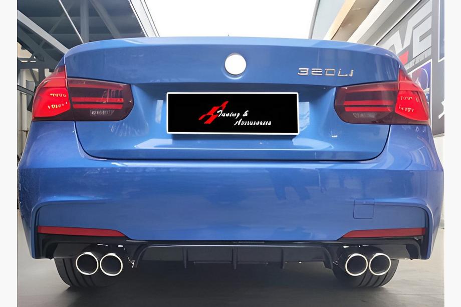 BMW 3 Series F30/F31 2012-2019 Rear Diffuser DPT V-2 (for M Performance, Gloss Black) Image