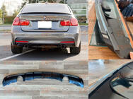 BMW 3 Series F30/F31 2012-2019 Rear Diffuser DPT V-4 (for M Performance, Gloss Black) photo 4