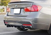 BMW 3 Series F30/F31 2012-2019 Rear Diffuser DPT V-4 (for M Performance, Gloss Black) photo 1
